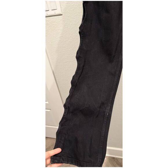 ZARA Cutout High-Waisted Eyelet Black Jeans - Picture 5 of 6